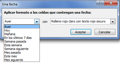 Resaltar celdas con formato condicional