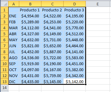 excel para niños de primaria