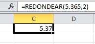 Redondeando dígitos en Excel