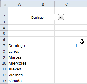 Ejemplo de lista desplegable en Excel