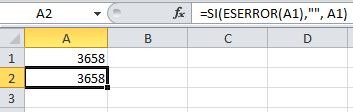 Evitando desplegar errores en Excel