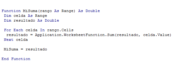 function in visual basic