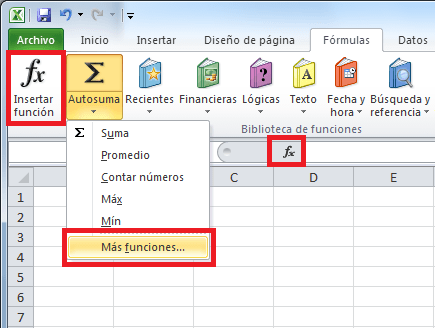 Insertar funciones • Excel Total