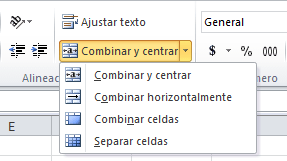 Resultado de imagen para COMBINAR Y CENTRAR EXCEL