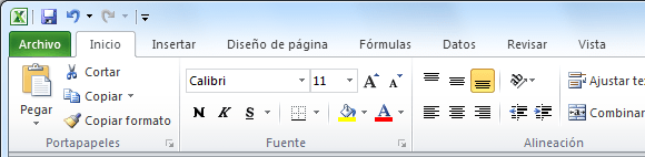 La cinta de opciones • Excel Total