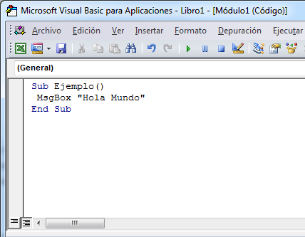 Programación VBA en Excel