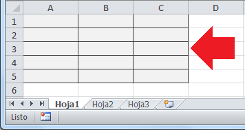 Celdas de una hoja de Excel