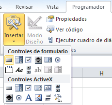 Controles de formulario en Excel