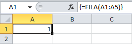Introducir una función matricial en Excel