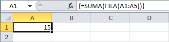 Formulas matriciales en Excel