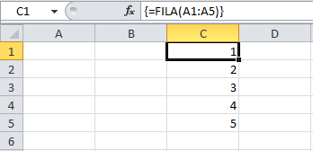 Ejemplos de fórmulas matriciales en Excel