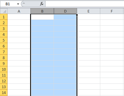 Ocultar, mostrar columnas en Excel.