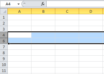 Mostrar una fila oculta en Excel