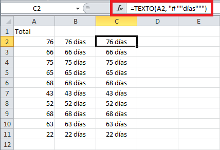 Combinar letras y números en una sola celda de Excel