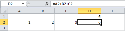 Fórmula de Excel con referencias de celda