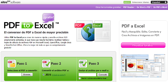 Convertidor de PDF a Excel