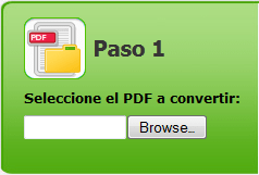 Seleccionar archivo PDF a convertir