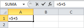 Símbolo igual en las fórmulas de Excel