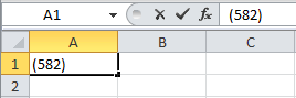 Utilizar paréntesis en Excel para indicar un número negativo
