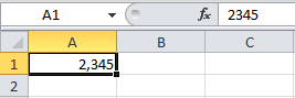 Separador de miles en Excel