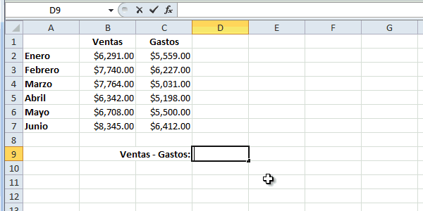 Cómo escribir una fórmula en Excel