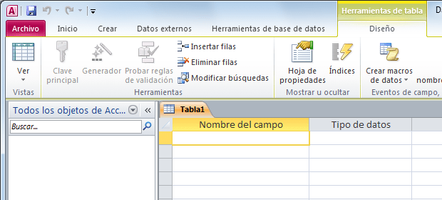 La Vista Hoja De Datos En Access Muestra