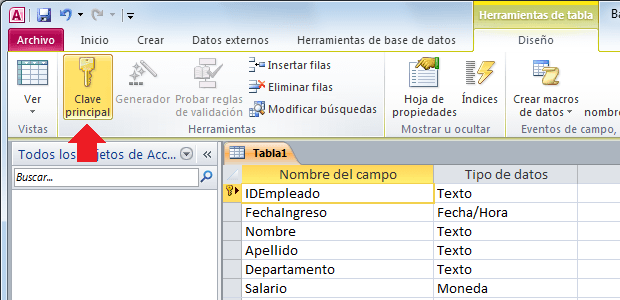 crear una tabla en la vista diseno de access excel total crear una tabla en la vista diseno de