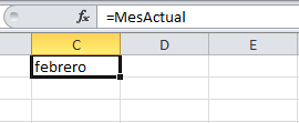 Fórmulas nombradas en Excel