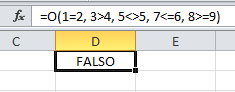 Ejemplo de la funciÃ³n O en Excel