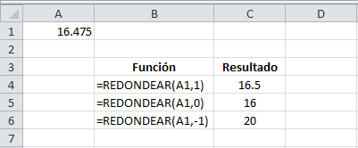 redondear excel vba