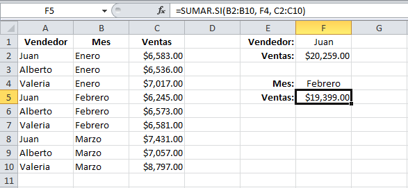 La Función Sumarsi En Excel • Excel Total 6927