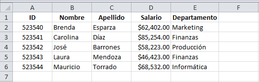 Qué es una tabla de Excel