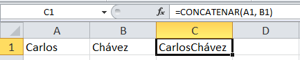 Cómo concatenar en Excel dejando espacios