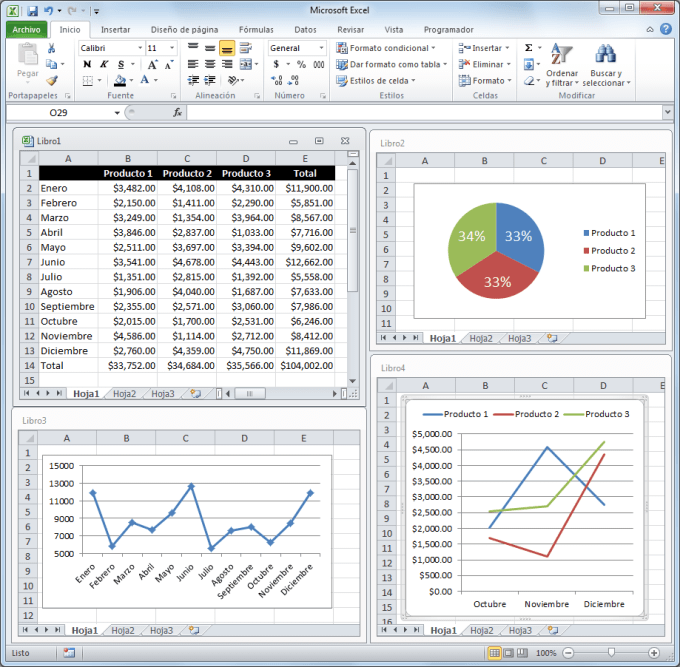 Resultado de imagen para areas de trabajo en excel