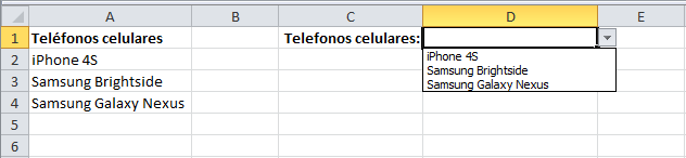 Actualizar una lista en Excel con la función DESREF
