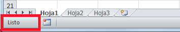 La barra de estado en Excel - Indicador de modo