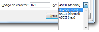 Código ASCII y Unicode en Excel