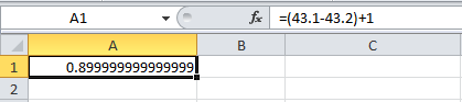 Errores de precisión en Excel