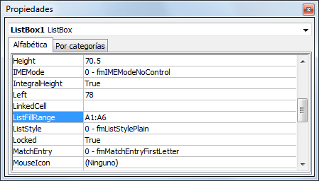 Propiedad ListFillRange de un Cuadro de lista