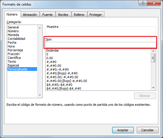 Formato personalizado de celdas en Excel