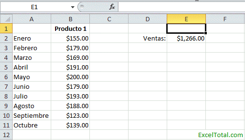 Cómo ampliar el rango de una fórmula de Excel con el ratón