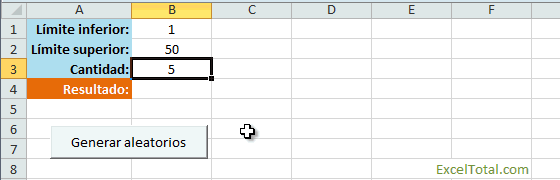 Cómo generar números aleatorios en Excel