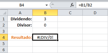 Evitar errores de división entre cero en Excel