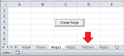 Posición de la nueva hoja de Excel en VBA