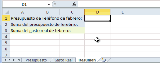 Ejemplo de referencia a una celda en otra hoja de Excel