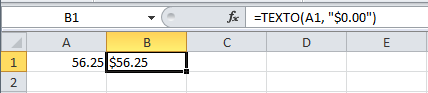 La función TEXTO en Excel