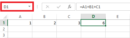 El Cuadro de nombres en Excel 2013