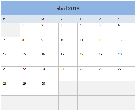 Contar las apariciones de un día entre dos fechas en Excel