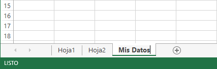 Cambiar el nombre de una hoja en Excel 2013