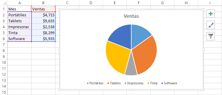 Круговая диаграмма vba